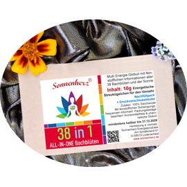 38 in 1 UrKraft Bach Flower Globules with All 38 Bach Flowers. 10 g Bundled Bach Flower Power for Harmony and Joie de vivre. Refill Pack by Sonnenherz