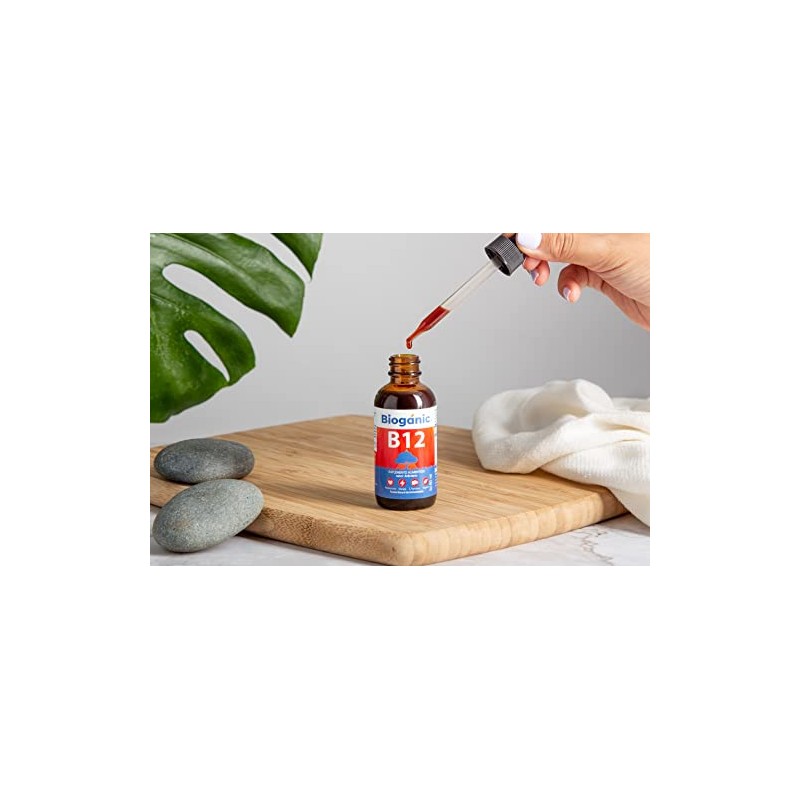 Vitamina B12 Líquida Sublingual Bioganic | Suplemento Alimenticio Sabor Arándano