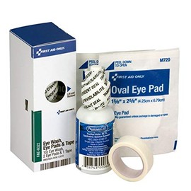 First Aid Only Fae6022 Smartcompliance Eyewash Set With Eyepads And Adhesive Tape