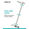 Brushed Nickel Toilet Paper Holder Stand, 4.82 lb Weighted Base,