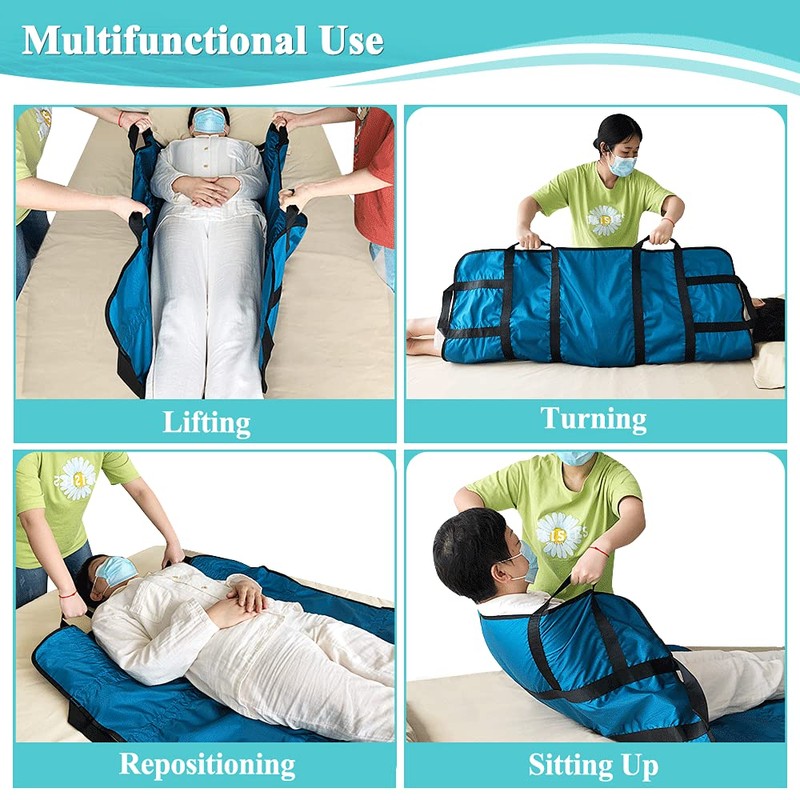 Positioning Bed Pad with Handles Hospital Sheets Transfer Board Belts