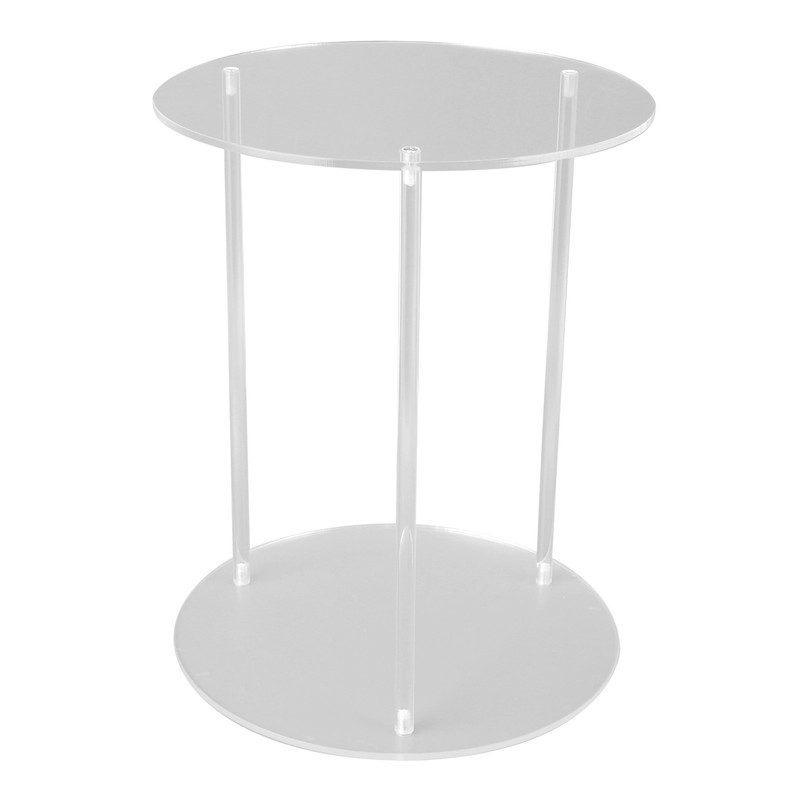 Clear Acrylic Plant Stand Round Top Corner Holder Planter Flower