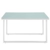 Modway Fortuna Aluminum Outdoor Patio Side Table in White