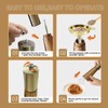 Gold Salt and Pepper Grinder Set,Wooden Pepper Grinder, Manual Salt