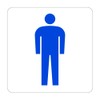Men's Toilet High Weather Resistant Sticker 5.9 x 5.9 inches