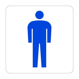 Men's Toilet High Weather Resistant Sticker 5.9 x 5.9 inches (150 x 150 mm)