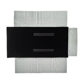 SCIKHEFT ポータブルジュエリーロール 絡まない安全ネックレス トラベルストレージバッグ ディスプレイホルダー チェーン16個 (ブラックベルベット) (BLACK GRAY)