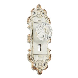 Tripar Decorative Pewter Wall Hook, Vintage Door Knob Style (White)