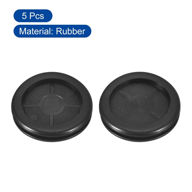 uxcell 5Pcs Rubber Grommets 1-5/8" (42mm) Drill Hole, 1-3/8" (35mm)
