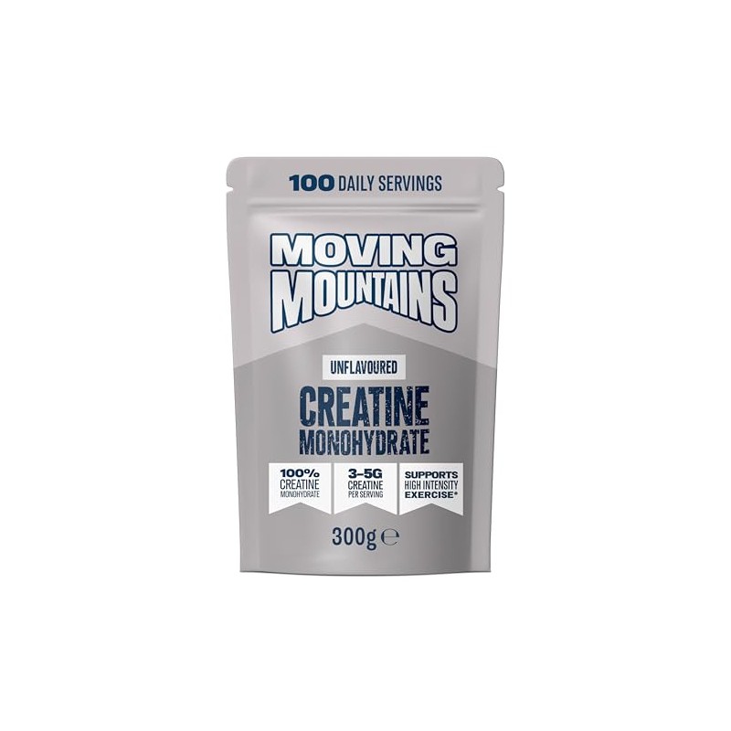 Moving Mountains Creatine Monohydrate Powder, 300g (Up to 100 Servings)
