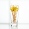 Abbott Collection Lemons Cocktail Picks. 100 Pieces - Bamboo/Wood, Natural/Yellow