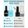 EBANKU 6 in 1 Super Strong Nail Glue for Press
