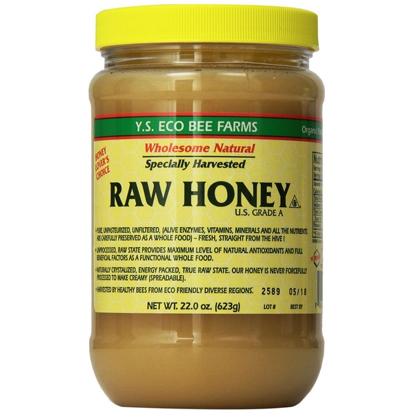 Y.S. Eco Bee Farms Raw Honey - 22 oz, Pack of 2