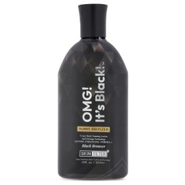 Skin Filter OMG! It’s Black! Dark Tanner – 10,000X Extreme Dark Tanning Lotion for Women and Men – Anti-Orange Ultra Dark Tanning with Tattoo Protection – Skin-Friendly Formula
