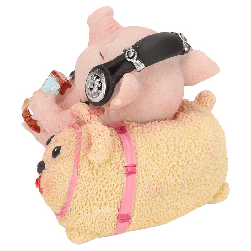 Pig Statue Mini Funny Casual Musical Resin Pig Art Figurine