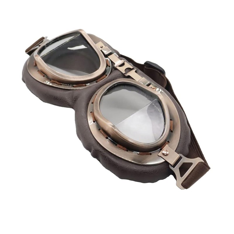 [ZCJSZP] New Retro Goggles Vintage Pilot Goggles Protective Gear Glasses