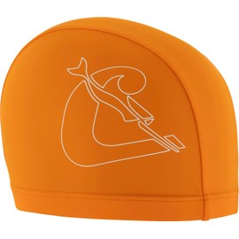 Cressi TAGO Swim cap Spandex Orange/White - Cuffia da Nuoto in Spandex per Adulti, Arancio/Bianco, Taglia Unica