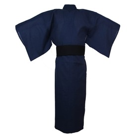 Yifulove Men's Yukata, Cool, Comfortable, Cotton Linen, Summer Festivals, Going Out, Father's Day, Kimono, Sleepwear, Ryokan Yukata, Men, Gentlemen, blue