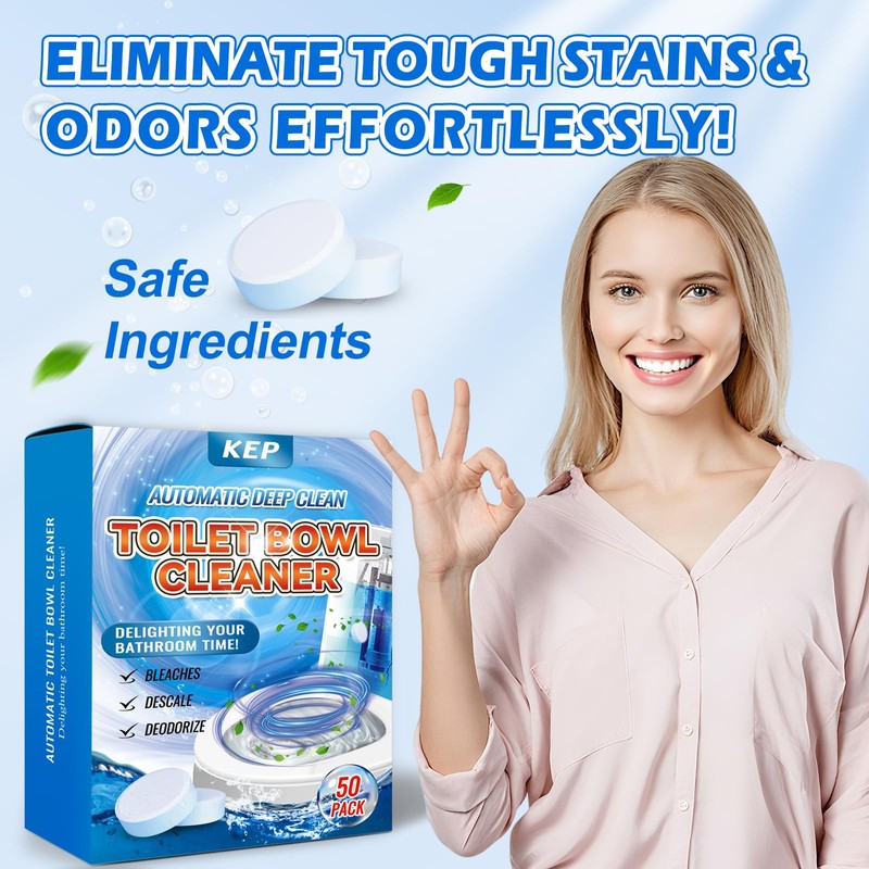 Automatic Toilet Bowl Cleaner Tablets-Fresh Scent,Long-Lasting Cleaning Effectively removes stains