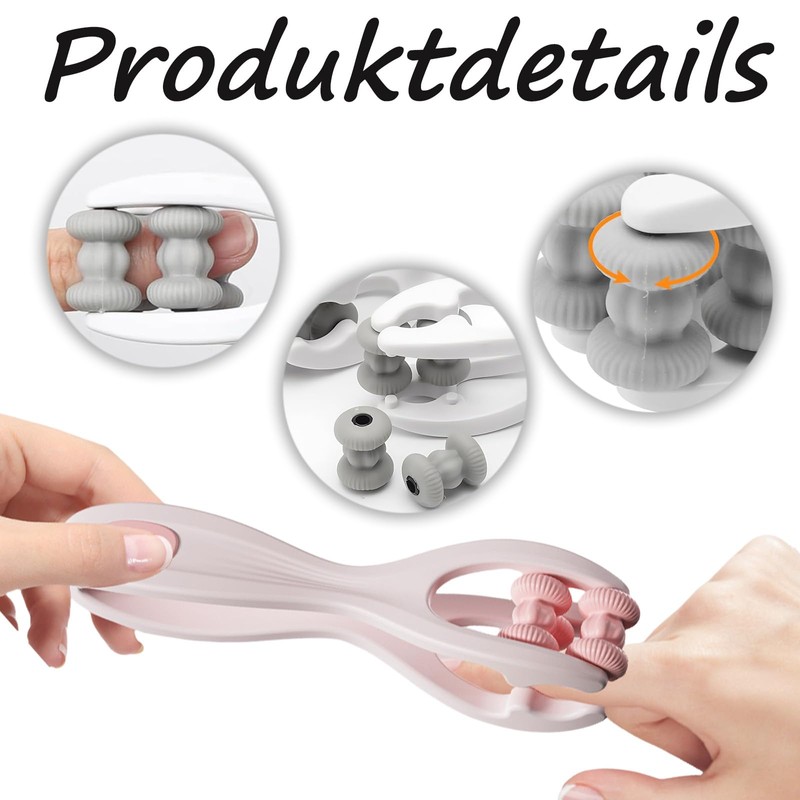 2 Stück Set Finger Massagegerät, Massage Roller Hand Massagegerät in