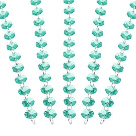 PATIKIL 14 mm Crystal Garland Strands, 32.8 Ft Acrylic Octagon Chandelier Bead Chains String for DIY Craft Wedding Party Home Decorative Jewelry Making, Blue