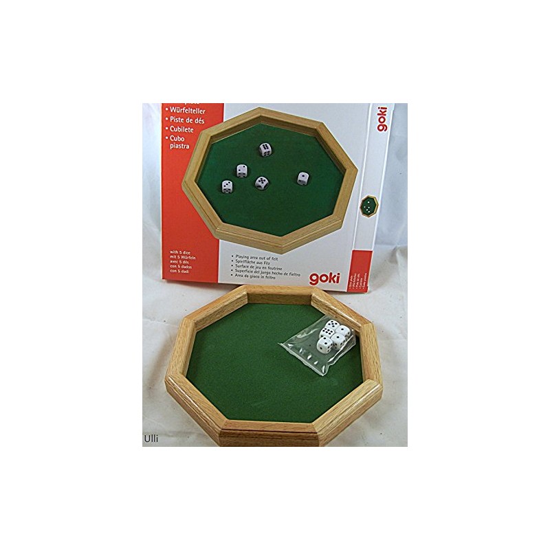 goki Würfelteller mit 5 Würfeln