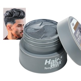 Silver Grey Hair Dye, Temporary Hair Colour, 2.8 Ounces, Grey Hair Wax Styling Hair Tone Wax for Men Women, Instant Hair Cream Mud Natural Hairstyle Pomade, Hair Dye Hair Wake for Party Cosplay