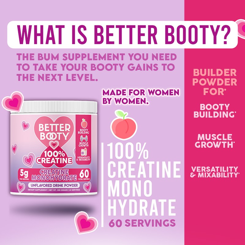 Angry Supplements Angry Supplements Better Booty 100% Creatine Monohydrate for