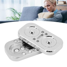 BTIHCEUOT Fidget Slider Toy, Metal Sensory Magnetic Ansiedad Portátil Aliviar Owl Fidget Slider Manual para TDAH (Plata)