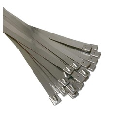 Premium Stainless Steel Cable Ties, SS304 Stainless Steel Cable Ties, Metal Cable Ties, Exhaust Film, Self Locking Cable Ties, Marine Grade Metal Ties (20, 12.0 x 500mm)