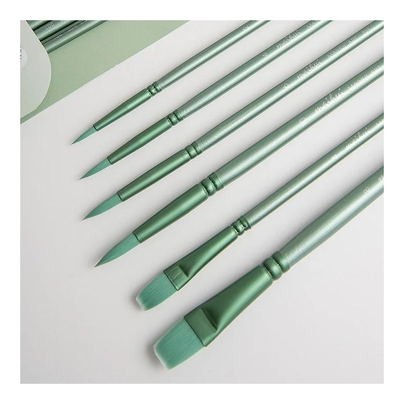 6PCS/Set Nylon Hair smoothly Brush Paint by numbers Art Materials:_White