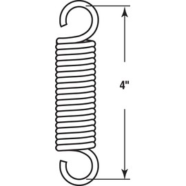 Prime-Line SP 9624 Extension Spring, 13/16 inch by 4 inch - .120 Diameter (2-pack),Nickel