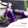 FOMIYES Natural Amethyst Pendant Necklace Crystal Stone Decor Fashion Jewelry