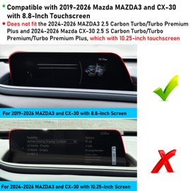 TTCR-II Compatible with MAZDA3 Screen Protector Matte 2019-2024 2025 2026