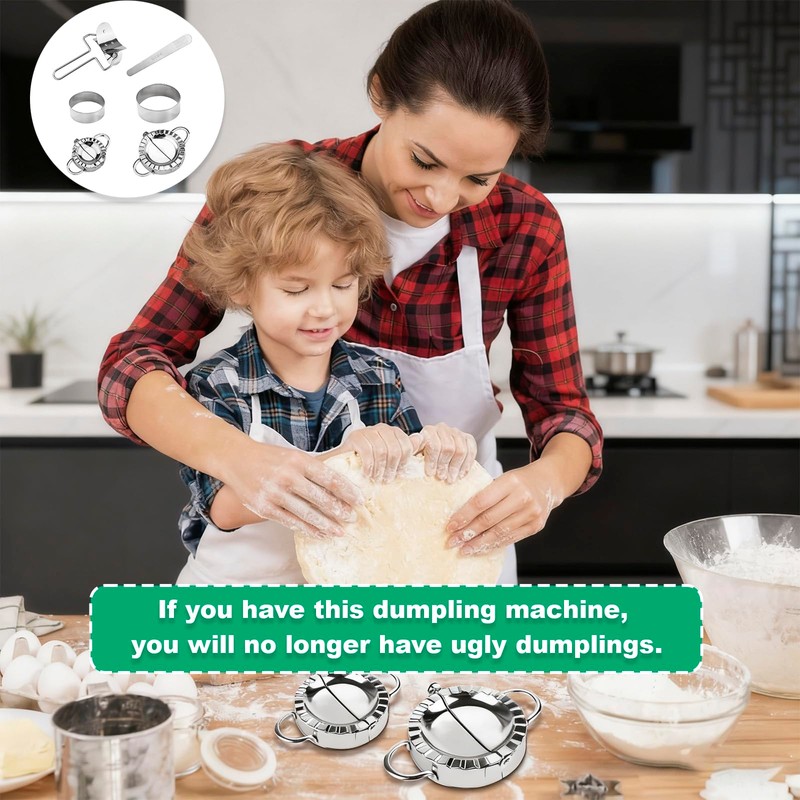 Dumpling Maker, 6-Pack Wrap Maker, Stainless Steel Dumpling Makers for