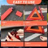 NATGAI 3 Pack Emergency Warning Triangles, Reflective Roadside Safety Triangle