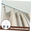 JECOMPRIS 5sets Shower Curtain Rollers Ceiling Track Carrier Hooks Plastic