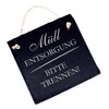 Müll Disposal Sign Slate Plaque Engraved Rubbish Corner Waste Separation