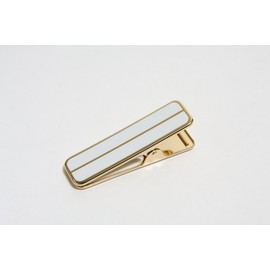 Kimono Clip, Handy Clip, Brass, Made in Japan, White, Large Set of 3