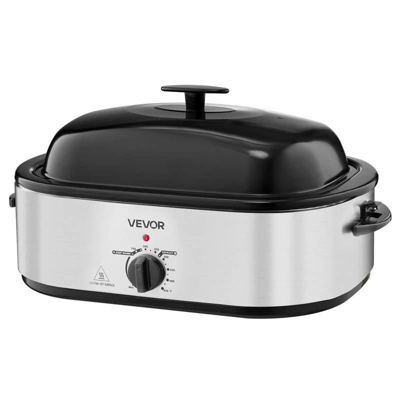 VEVOR Roaster Oven, 20QT Electric Roasting Pan, 150-450℉ Adjustable Temperature