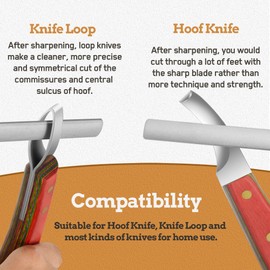 Antidious Hoof Knife Sharpener, 5 inch Farrier tool Honing Rod with Diamond Coated to Keep Hoof Knives and Cutting Instruments Sharp