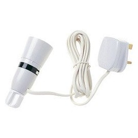 Dencon Dencon Switched Bottle Lamp Adaptor White, Flex and Plug to BSEN/IEC60598 (5051)
