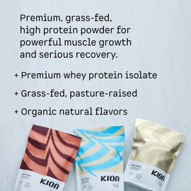 Kion Clean Protein | Grass-Fed & Pasture-Raised Whey Isolate Protein Powder | Rich Chocolate | 30 Servings