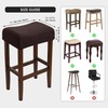 EVOLLER Waterproof Backless Bar Stool Covers Set of 2 Rectangle