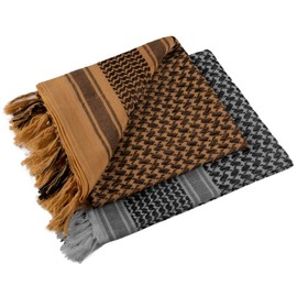 Free Soldier Triangular Unisex Shemagh Neck / Head Scarf, 100% Cotton, Tactical / Arabic / Desert Scarves, 110 x 110 cm, grey