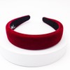 Burnaby Wide Red Velvet Thick Point Hair Band / 버나비