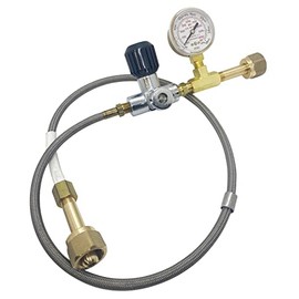 Preece Precision Oxygen Transfill Hose Assembly with Control Valve and Bleed Valve, CGA540 to CGA540 Cylinder Tank Connections