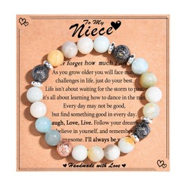 TEVOP Niece Gifts, Beaded Bracelet Jewellery Gifts for Teenage Girls, Presents for Niece on Birthday Christmas Graduation