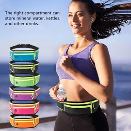 Mayoii Running Belt with Water Bottle Holder, Adjustable Waterproof Sports Waist Pack, for Cycling, and Fitness, Phone Pocket, Reflective Strip, Breathable Quick-Dry Fabric, Earphone Hole, orange