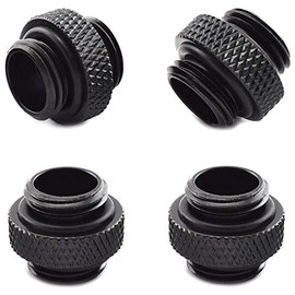TOBEOME 4-Pack G1/4 inch 5mm Male to Male Connector with Sealed O-Ring for PC Water Cooling Systems Extender Fitting